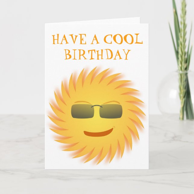 TARJETA SUNSHINE DE "TIENE UN CUMPLEAÑOS DE GUAY" (Anverso)