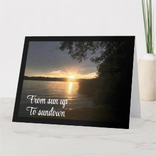 TARJETA SUNUP TO SUNDOWN-DISFRUTE DE SU **CUMPLEAÑOS**