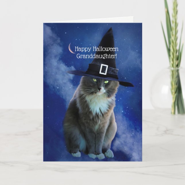 Tarjeta Super Cuidad de nieta de Halloween (Anverso)