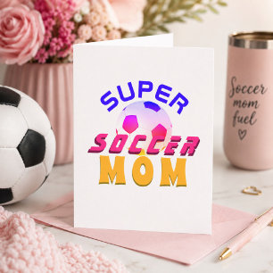 Tarjeta Super Fútbol Mamá Fútbol Día de la Madre Deportivo