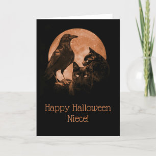 Tarjeta Super Guay Happy Halloween Niece