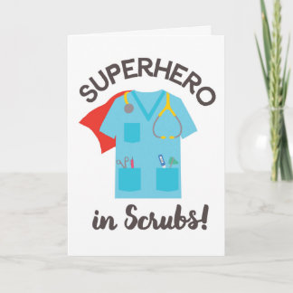 Tarjeta Super Hero Gracias Cartas para Médicos y enfermera
