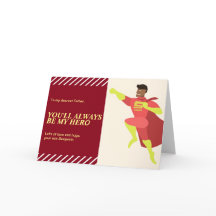 Super héroe afroamericano papá feliz día del padre