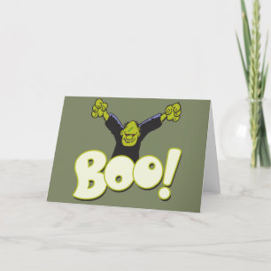 Tarjeta Super héroe de Frankie - monstruo Halloween de