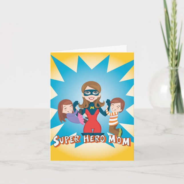 Tarjeta Super Héroe Mamá (Anverso)