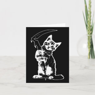 Tarjeta Súper lindo Grim Reaper Cat Death Cat Funny Grim R