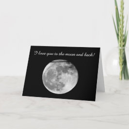 Tarjeta ¡Super Luna con el avión pasando/Personalizable!