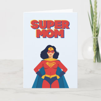 Tarjeta Super Mom Superhero Mother's Day Greeting Card