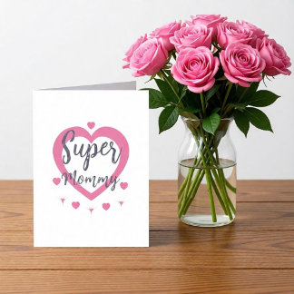 Tarjeta Super Mommy Personalized Best Mom Gift Card