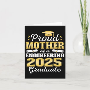 Tarjeta Super Orgullosa Madre Del Graduado De Ingeniería F