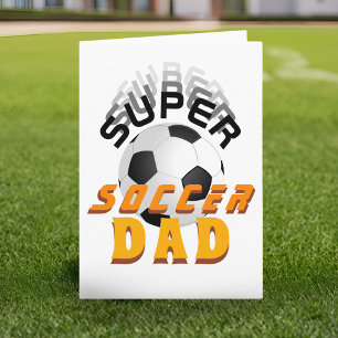 Tarjeta Super Papá de Fútbol Fútbol Deportes Día del Padre