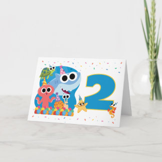 Tarjeta Super Simple | Finny the Shark Confetti Birthday