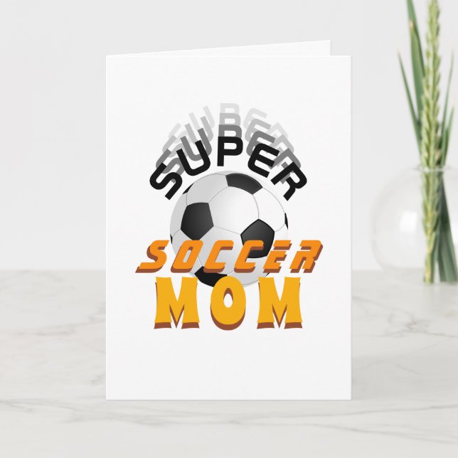 Tarjeta Super Soccer Mom Typography Sport Mother's Day (Anverso)