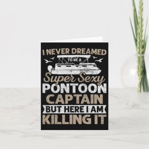 Tarjeta Super Y Pontoon Captain Gifts Gracioso Pontoon Bot