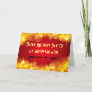 Tarjeta Superestrella de la novedad del Día de la Madre de