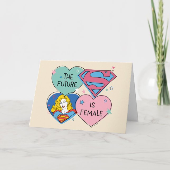 Tarjeta Supergirl "El futuro es mujer" (Anverso)