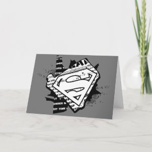 Tarjeta Supergirl Newsprint S-Shield