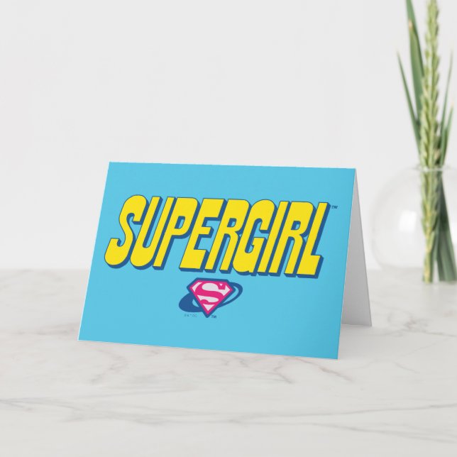 Tarjeta Supergirl Pop Logo (Anverso)