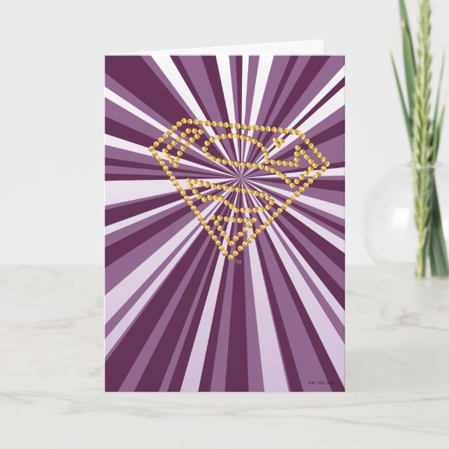 Tarjeta Supergirl Studded S-Shield (Anverso)