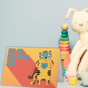 Tarjeta Superhéroe: No es divertido enfermarse