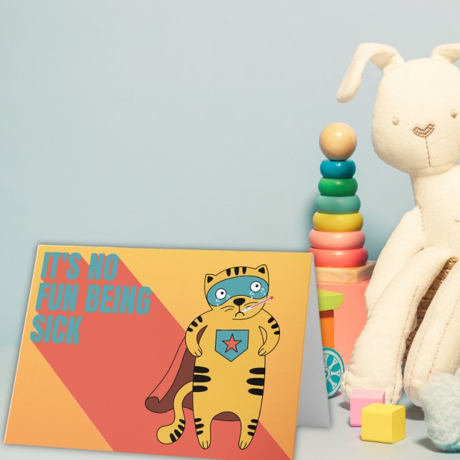 Tarjeta Superhéroe: No es divertido enfermarse (Subido por el creador)