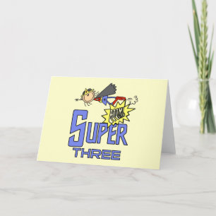 Tarjeta Superheroína Chica 3 camisetas de cumpleaños y reg