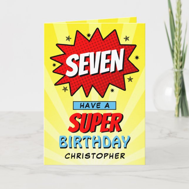 Tarjeta Superheroína cómic cualquier cumpleaños de edad (Anverso)