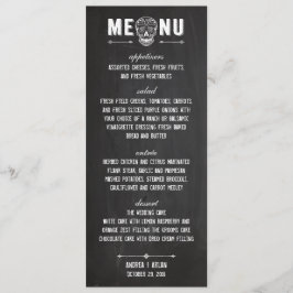 Tarjeta superior 4 x 9,25" del menú del cráneo del