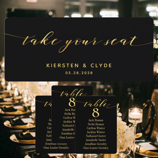 Tarjeta superior de toma de asiento de boda de cal (Subido por el creador)