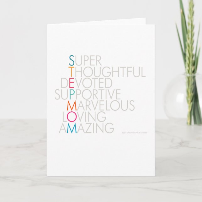 Tarjeta superlativa Stepmom (Anverso)