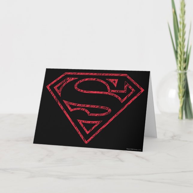 Tarjeta Superman S-Shield | Logo de esquema rojo (Anverso)