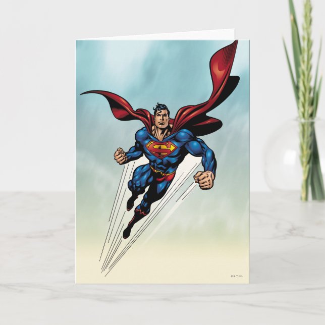 Tarjeta Superman salta hacia arriba (Anverso)