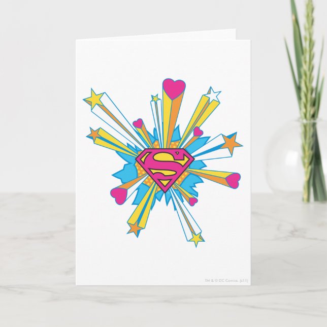 Tarjeta Superman Stylized | Logo Rosa con corazón (Anverso)