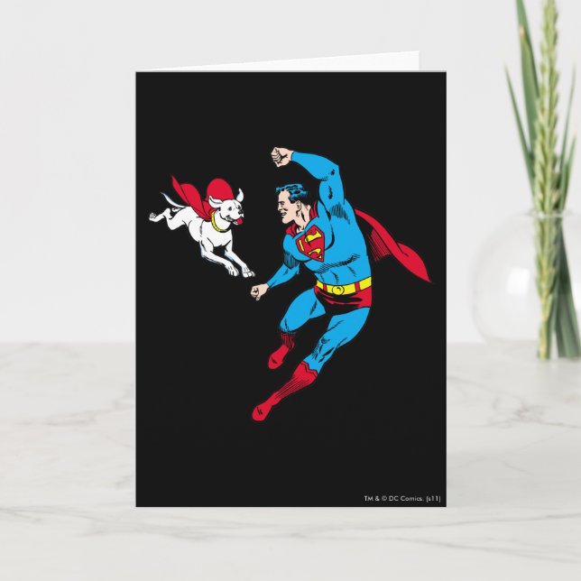Tarjeta Superman y Krypto 2 (Anverso)