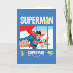 Tarjeta Superman y Krypto Take Flight
