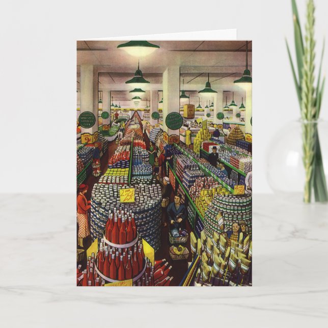 Tarjeta Supermercado de comida y bebidas para negocios ant (Anverso)