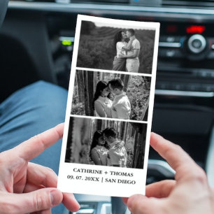 Tarjeta superpuesta de Boda blanco y negro
