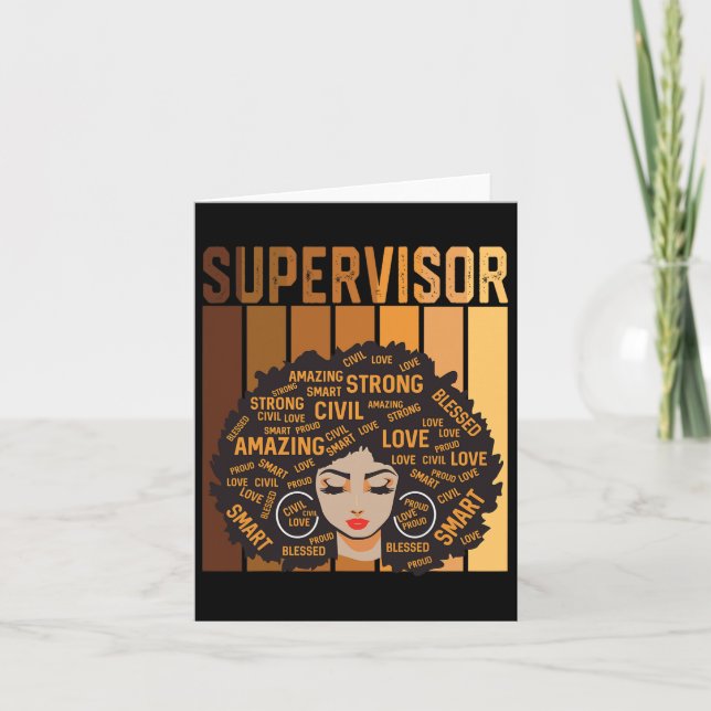 Tarjeta Supervisor Afro-Afroamericanas Black Histo (Anverso)