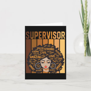 Tarjeta Supervisor Afro-Afroamericanas Black Histo