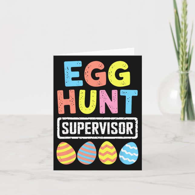 Tarjeta Supervisor de caza de huevos de pascua Conejo Cone (Anverso)