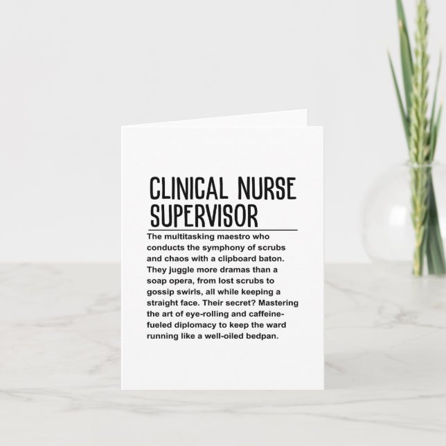 Tarjeta Supervisor de enfermería clínica (Anverso)