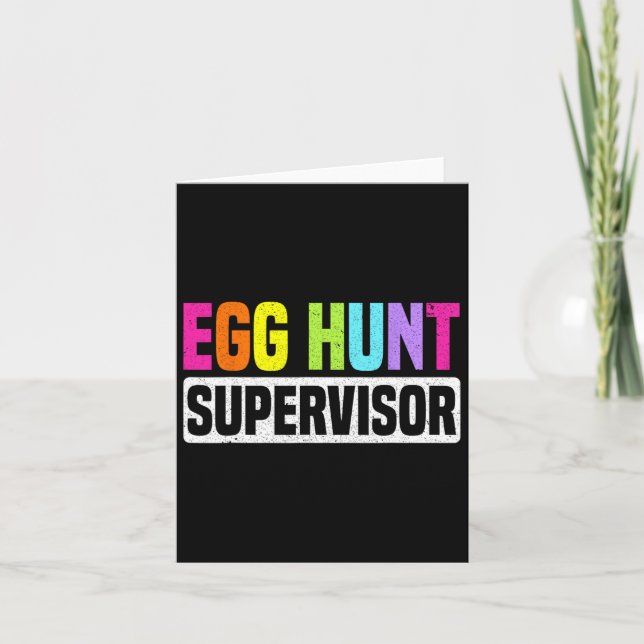 Tarjeta Supervisor de Huevos de Huevos Funny Fiesta de caz (Anverso)
