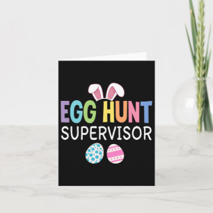 Tarjeta Supervisor de Huevos Funny Hombres de Pascua Famil