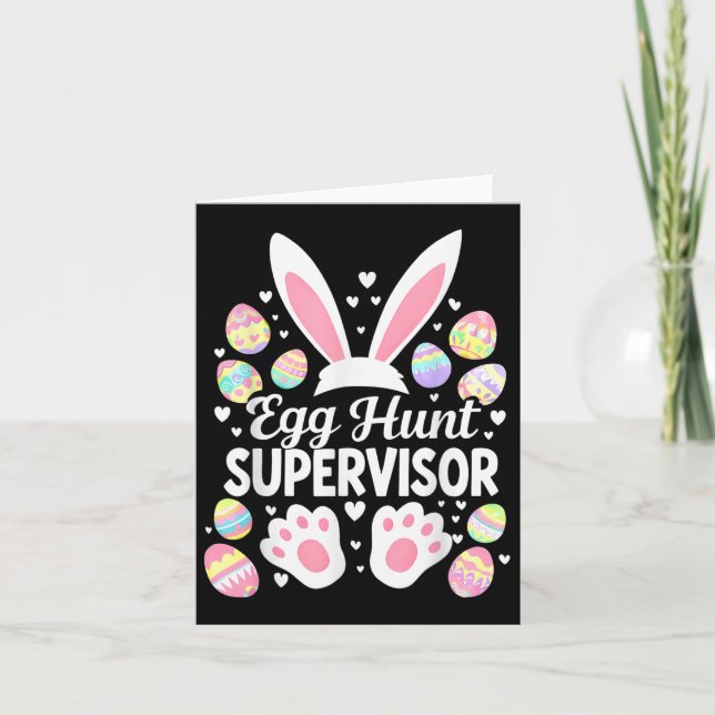Tarjeta Supervisor de la caza de huevos Funny Squa de caza (Anverso)