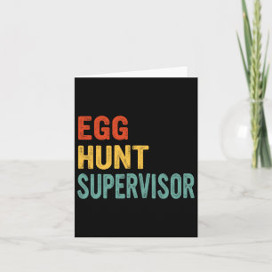 Tarjeta Supervisor de la caza de huevos Mamá Papá Huevo de