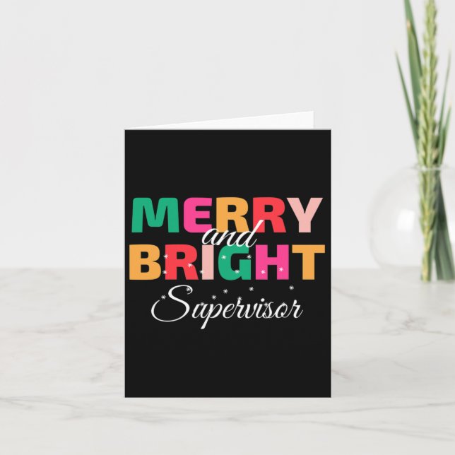 Tarjeta Supervisor De Navidades Brillantes (Anverso)