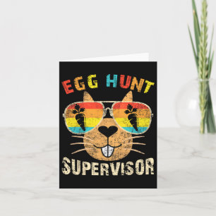 Tarjeta Supervisora de búsqueda de huevos Fiesta retro de