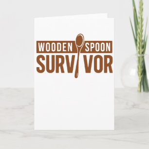 Tarjeta Superviviente de Cuchara de Madera Humor Divertido
