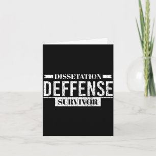 Tarjeta Superviviente de la defensa de la tesis divertido