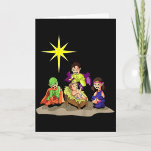 Tarjeta Suplemento cristiano de Navidad Natividad Niño Jes